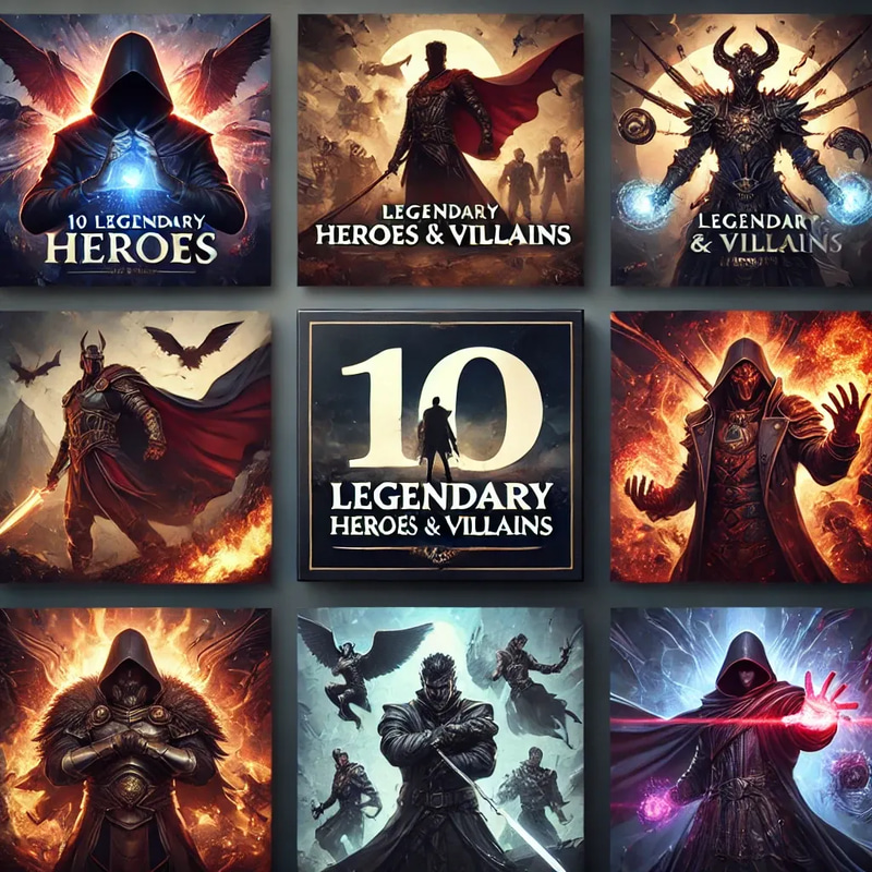 10 Legendary Heroes & Villains - Cinematic AI Video Prompts for Storytellers and Creators