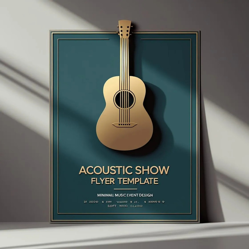 Acoustic Show Flyer Template - Minimal Music Event Design - Sleek Editable Flyer for Music Promoters and Event Marketers