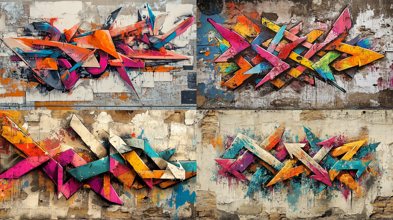 Interlocking Wild Style - Dynamic Wild Style Graffiti Art for Urban Creatives and Street Art Projects