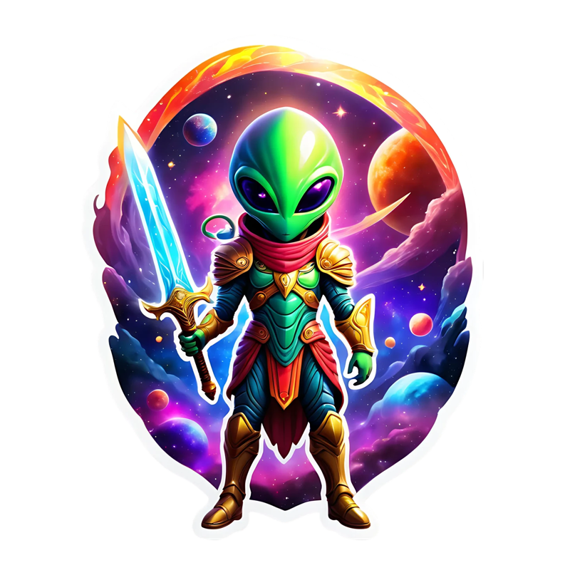 50 Cosmic Visitors UFO Sticker Pack - GlossEdge Collective Space Aliens & UFOs for Creative Projects and Digital Decor