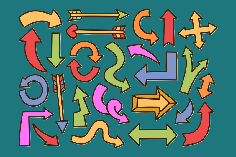 Arrow Doodles Hand Drawn SVG Set - Playful Hand-Drawn Arrows for Creative Designers and Craft Projects