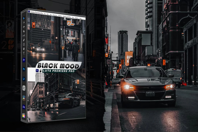 Black Mood Presets & Video LUTs - Cinematic Black Tone Presets and Video LUTs for Creative Photo and Film Editing