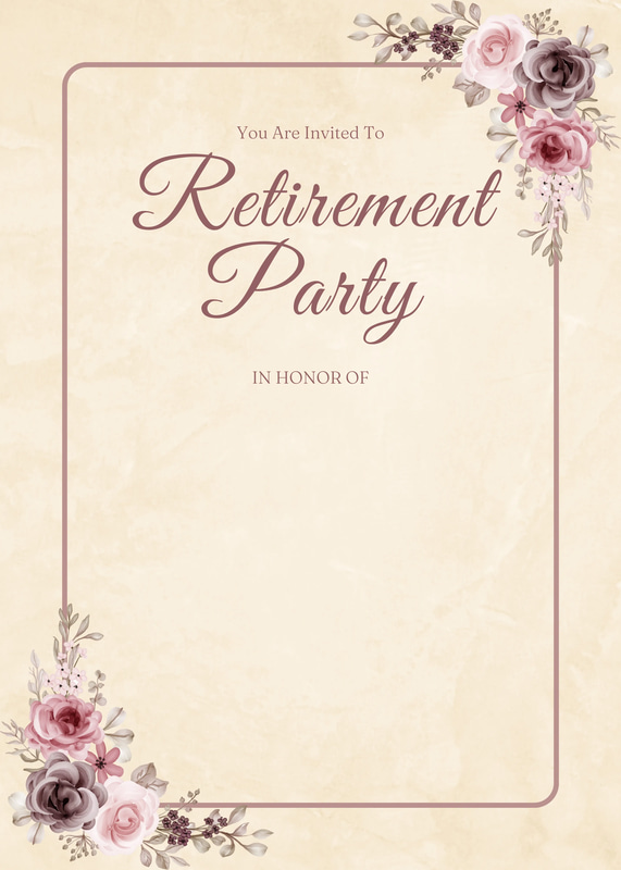 Cream and Brown Retirement Party Invitation - Elegant Retirement Celebration Invite for Memorable Farewells and Timeless Keepsakes