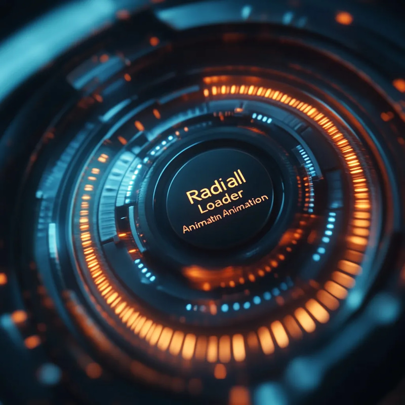 Radial Loader Animation - Dynamic 3D Template for Interactive UI and Digital Projects