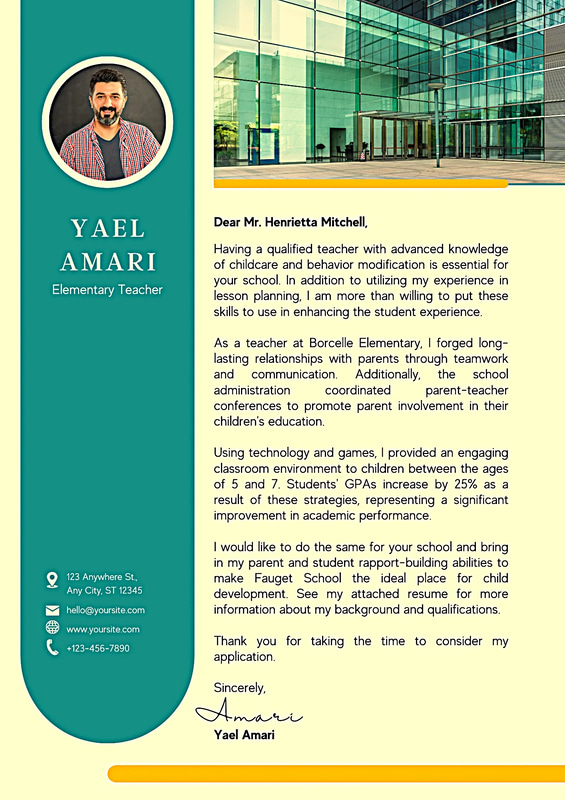 Blue Green Professional Cover Letter - Clean Business Template for Impactful Job Applications and Career Growth