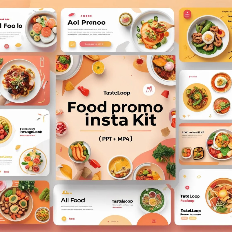 TasteLoop Food Promo Insta Kit - Animated Social Media Templates for Food Brands and Creators in 2025