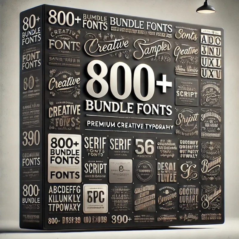 800+ Bundle Fonts - Premium Creative Typography Collection for Designers and Branding Projects 2025-2026