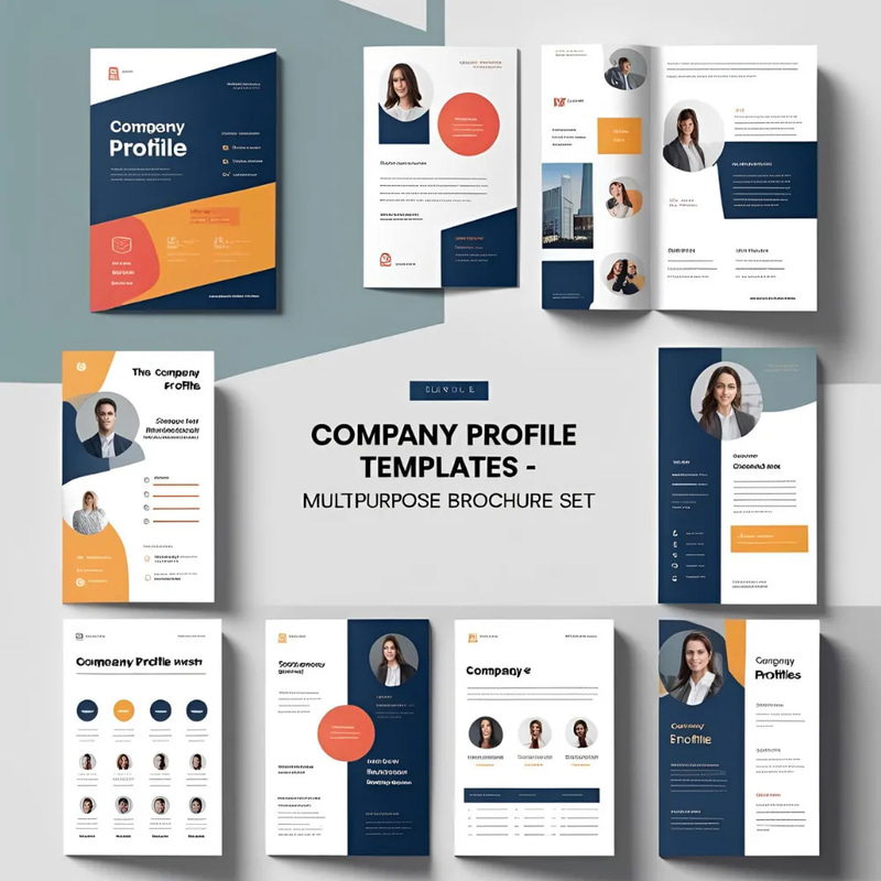 Company Profile Templates - Multipurpose Brochure Set - Versatile Marketing Brochures for Professional Branding and Business Growth