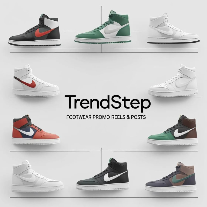 TrendStep Footwear Promo Reels & Posts - Animated Social Media Templates for Engaging Brand Campaigns