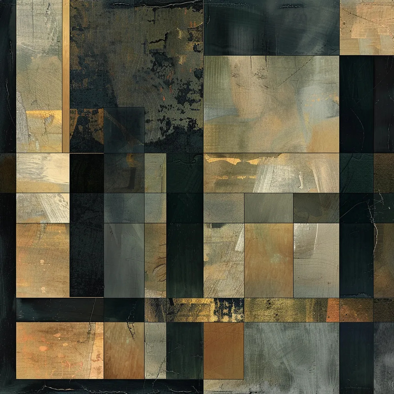 Geometric Abstract Overlapping Rectangles - Modern Abstract Art with Layered Geometry for Creative Prints and Digital Decor