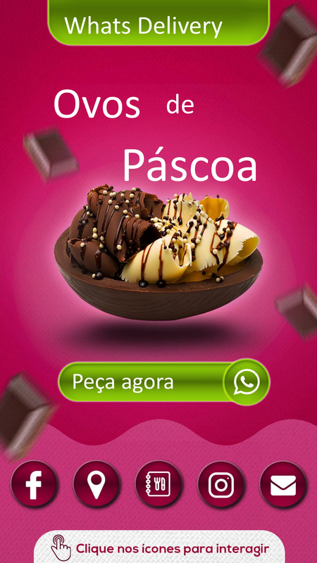 Easter Egg Delivery WhatsApp Card - PSD Template - Vibrant Business Card Design for Modern Entrepreneurs and Delivery Services