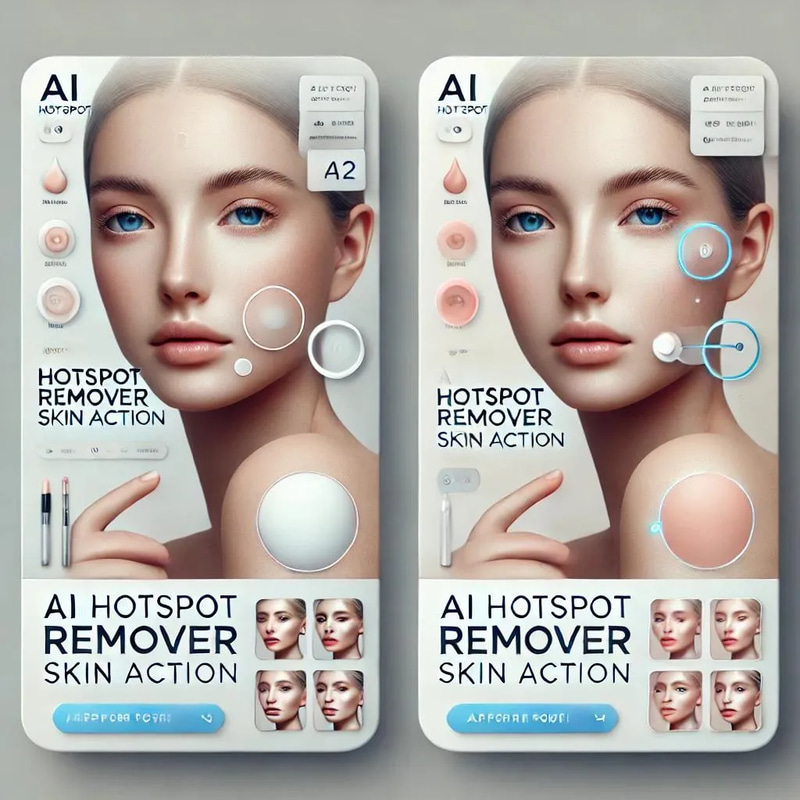 AI Hotspot Remover Skin Action - Precision Photoshop Skin Retouching for Flawless Portraits and Creative Enhancements