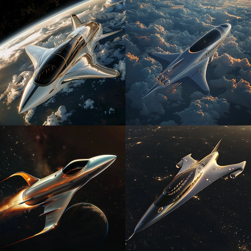 Starburst Orbital Transport Concept - Visionary Concept Art for Futuristic Vehicle & Prop Design