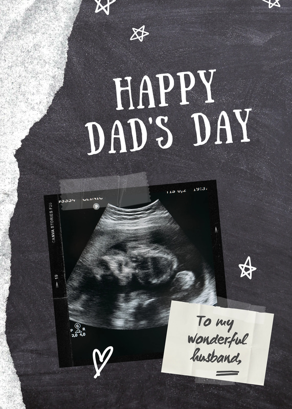 Ultrasound Flat Card for Expecting Dads - Heartfelt Father's Day Greeting for Soon-to-Be Fathers