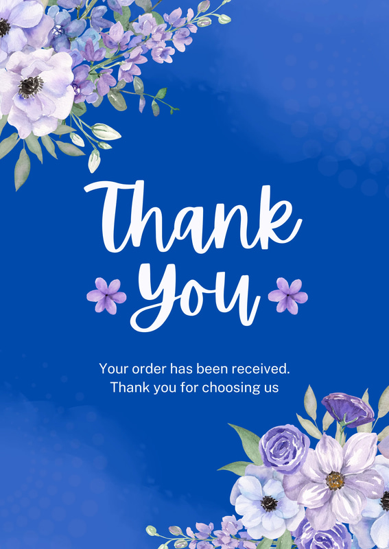 Floral Thank You Greeting Card - Elegant Botanical Gratitude Card for Personal and Business Appreciation