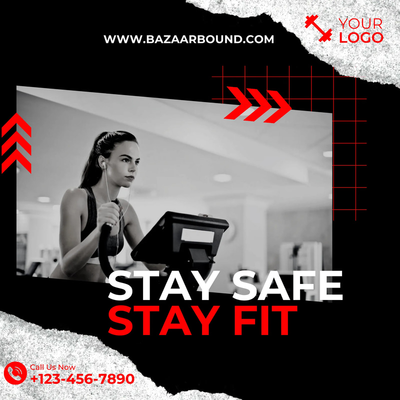 Gym & Fitness - Black Red LinkedIn Video Ad - Dynamic Fitness Video Ads for Engaging LinkedIn Campaigns and Brand Growth