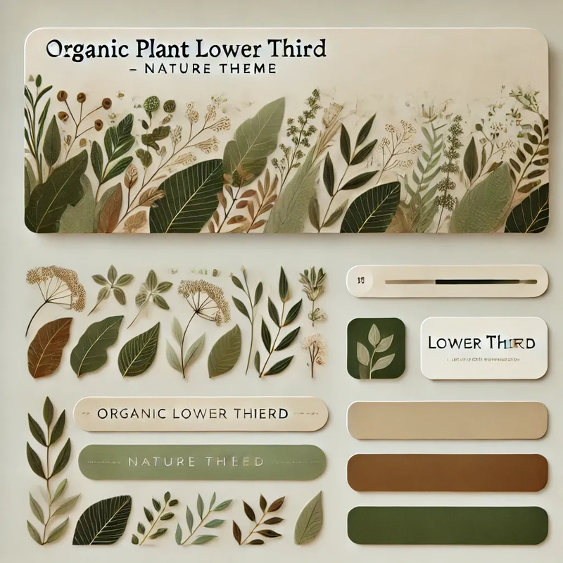 Organic Plant Lower Third - Nature Theme - Cinematic Organic Plant Lower Thirds for Video Creators and Storytellers