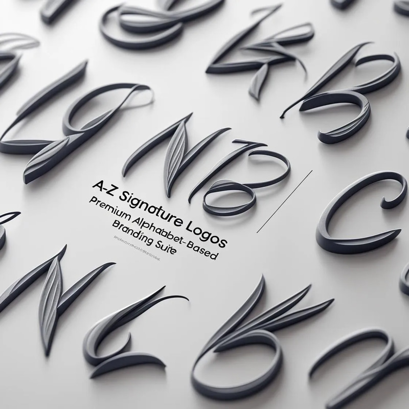 A-Z Signature Logos - Premium Alphabet-Based Branding Suite - Elegant Customizable Logo Templates for Professional Branding and Business Identity