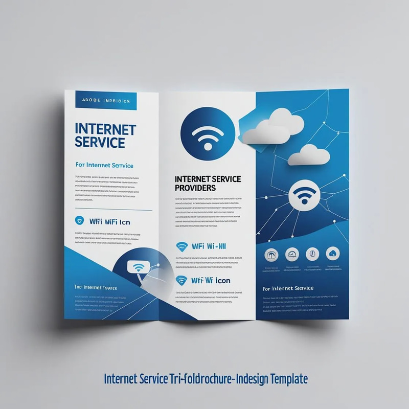 Internet Service Tri-Fold Brochure - InDesign Template - Modern Marketing Brochure for Branding and Promotions