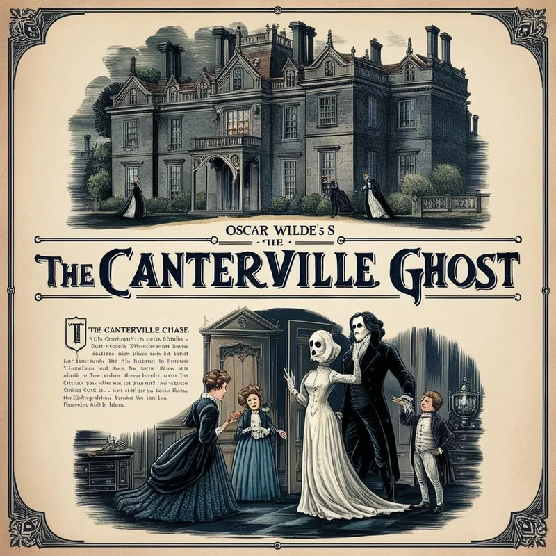 The Canterville Ghost - Wilde's Haunting Satire - Gothic Horror eBook for Dark Fiction Enthusiasts and Literary Fans