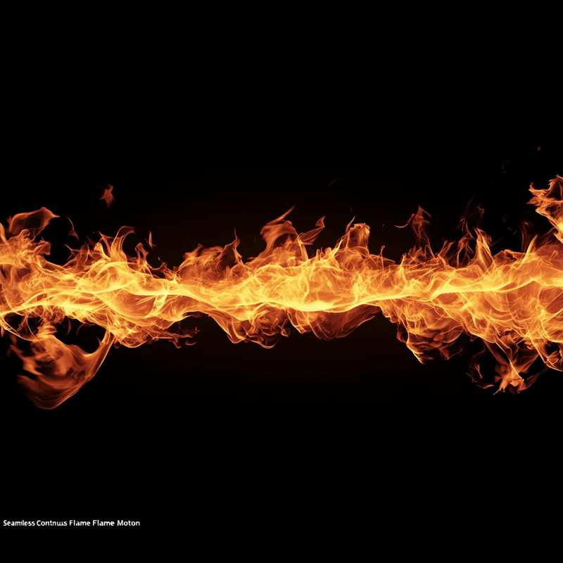 Seamless Fire Cycle - Continuous Flame Motion - Cinematic Motion Graphics Overlay for Dynamic Video Projects