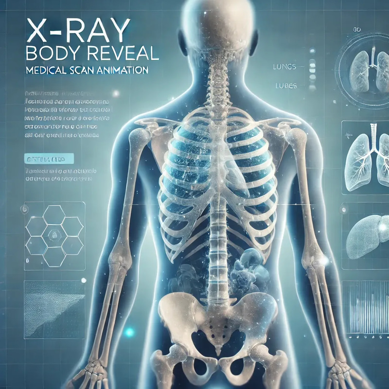 Human Body Scan Animation - Futuristic AI Motion Graphic Elements for Dynamic Video Projects