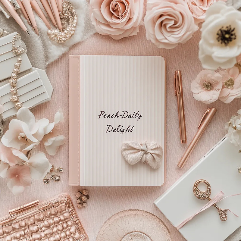 Peach Pink Daily Delight - Elegant Daily, Weekly & Monthly Planner for Organized Living and Productivity Boost