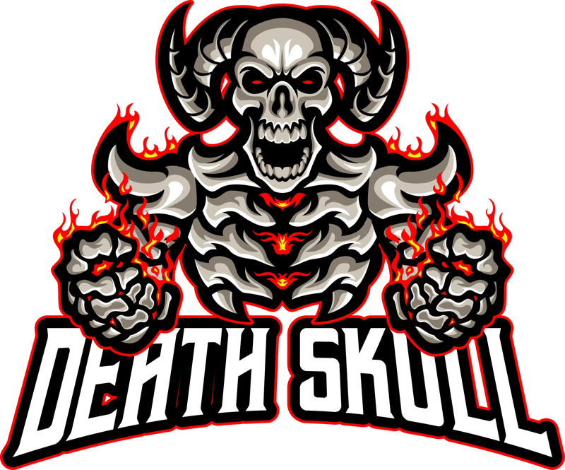 Death Skull Esport & Gaming Logo Template - Bold Brand Identity for Competitive Teams and Streamlined Creative Projects