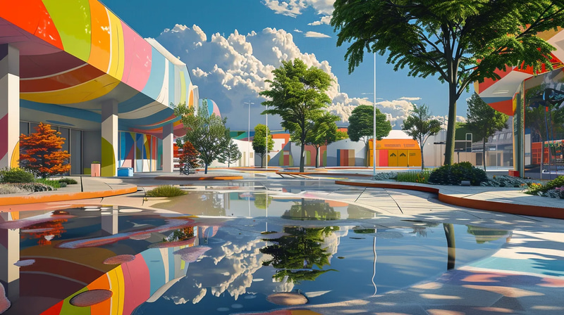 Urban Bloom - Fractal Greenspace - Abstract Digital Environment Art for Creative Designers and Concept Artists