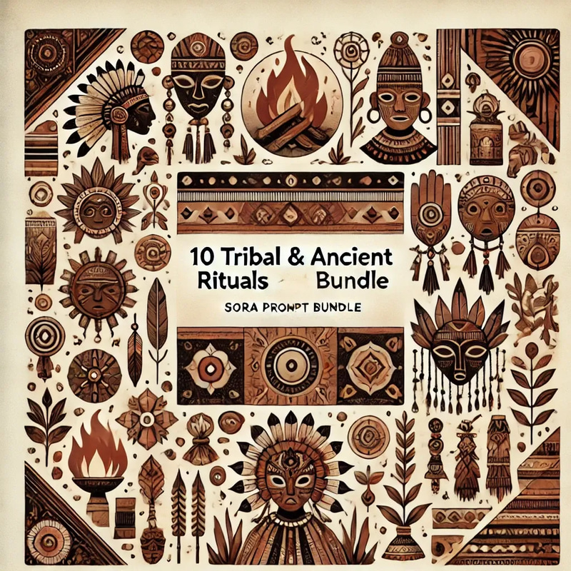 10 Tribal & Ancient Rituals SORA Prompt Bundle - Cinematic AI Video Prompts for Storytellers and Creators