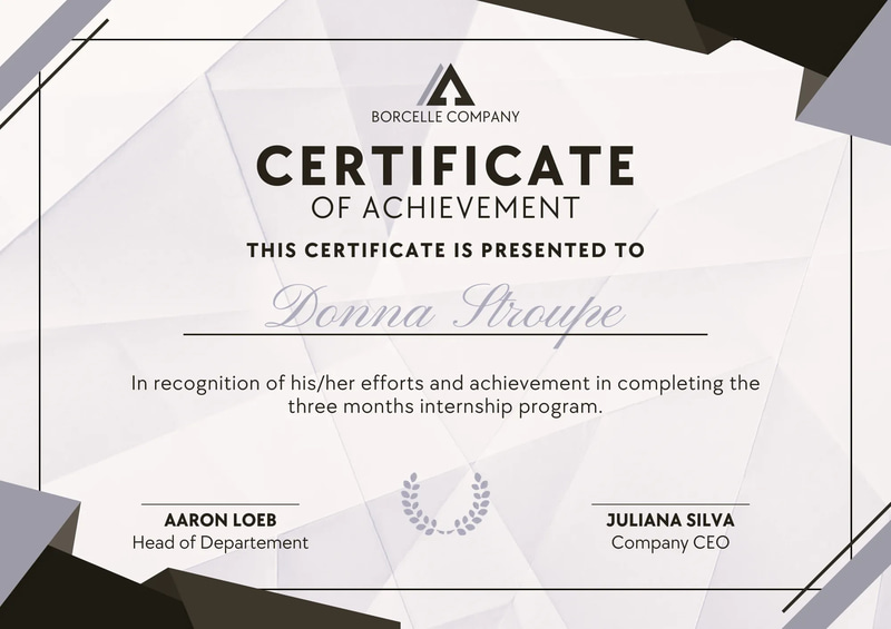 Classic Bordered Achievement Certificate - Timeless Editable Templates for Professional & Educational Recognition