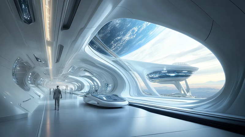 The Obsidian Starport Neo-Gothic Space Nexus - Immersive Gothic Environment Art for Sci-Fi Creators