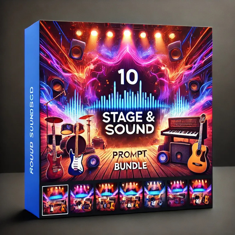 10 Stage & Sound SORA Prompt Bundle - Cinematic AI Video Prompts for Creative Filmmakers and Storytellers