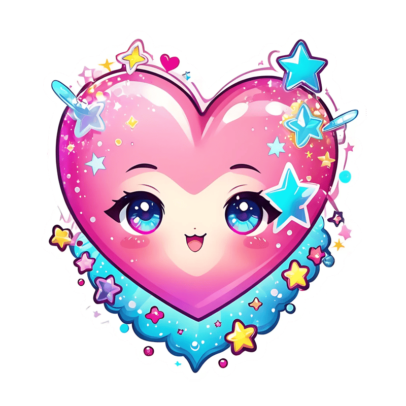 50 Romantic Hearts Sticker Bundle 2 - Charming Love & Relationship Stickers for Creative Projects and Personal Expression