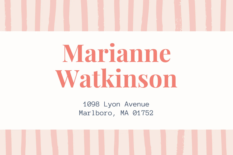 Pink Brush Stroke Address Label - Blush Aesthetic Shipping & Retail Template for Professional Branding and Efficient Packaging