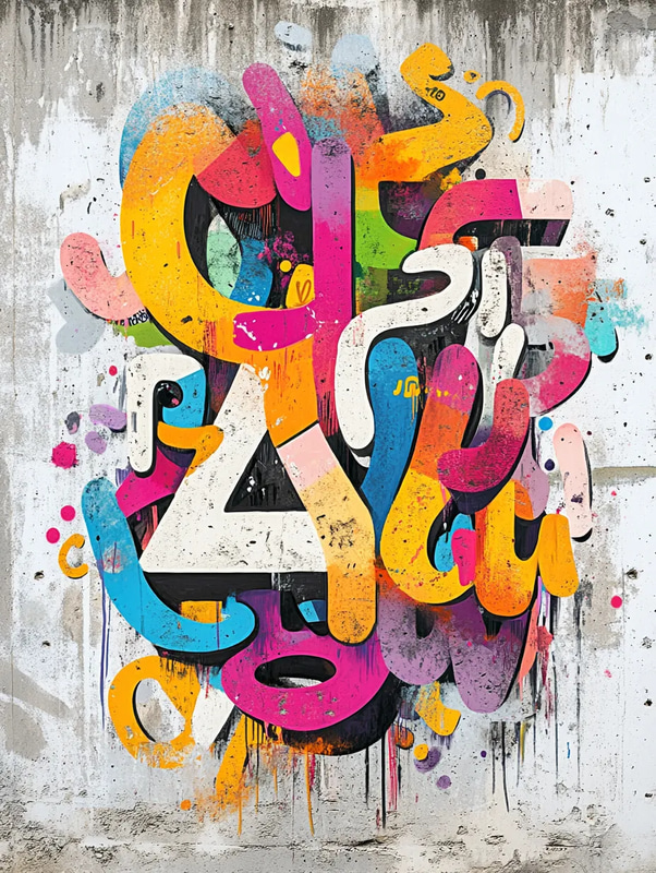 Smooth Rounded Throw-Up - Vibrant Graffiti Art for Urban Creators and Street Style Projects