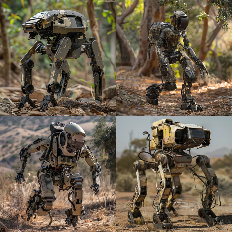 Pathfinder-3 All-Terrain Scout Bot Concept - Futuristic Mechanical Robotics Art for Designers and Sci-Fi Creators
