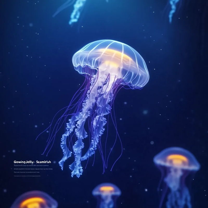 Glowing Jellyfish Seamless Underwater Loop - Cinematic Motion Graphics for Immersive Visual Effects and Creative Videos