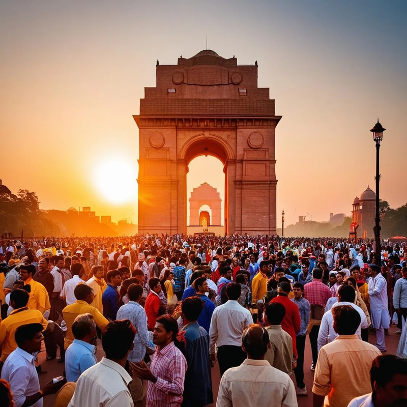 Crowd At India Timelapse - Cinematic Urban Time-Lapse Video for Filmmakers and Content Creators
