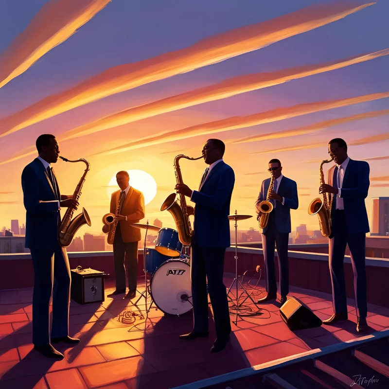 AI Sunset Jazz - Golden Hour - Immersive AI-Generated Jazz & Blues Soundscapes for Creative Projects and Relaxation