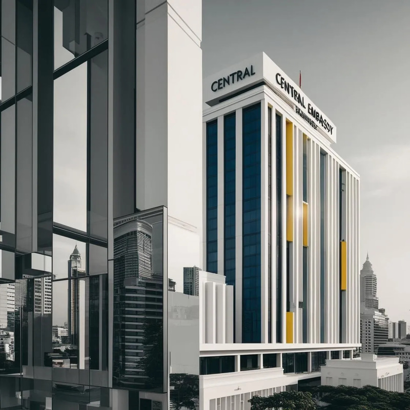 Central Embassy Bangkok Aerial - Cinematic Aerial Stock Video of Urban Architecture for Filmmakers and Creators