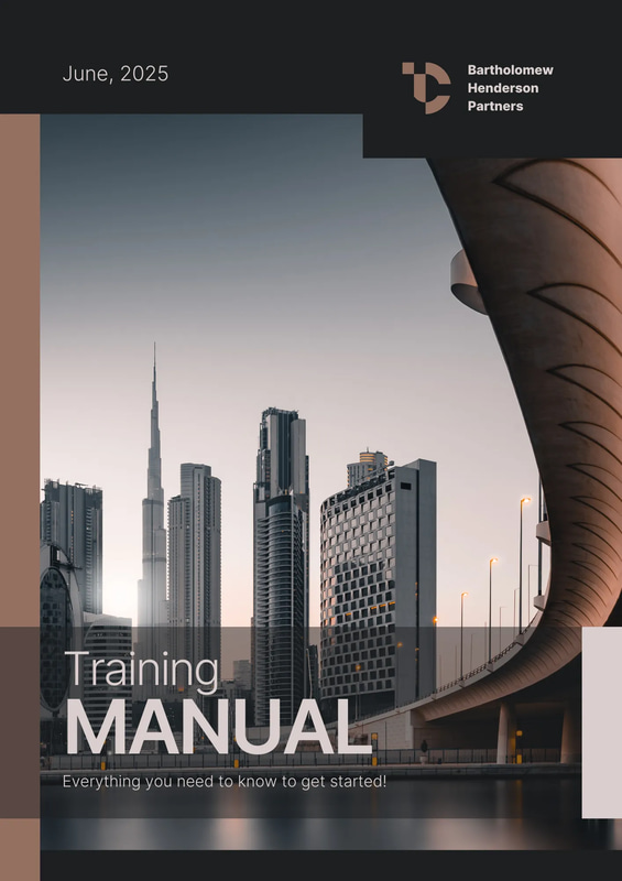 Modern Training Manual Black & Gray Minimalist - Sleek Educational Poster and Training Manual Templates for Professional Learning