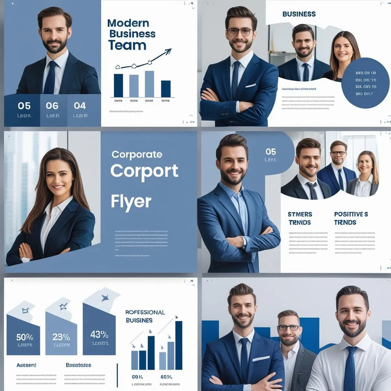 Corporate Flyer Template 05 - Modern Business Layout - Sleek Corporate Flyer Template for Professional Marketing and Brand Promotion