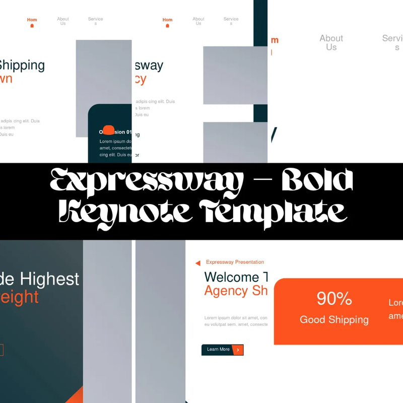 Expressway Bold Keynote Template - Dynamic Presentation Slides for Business and Marketing Success