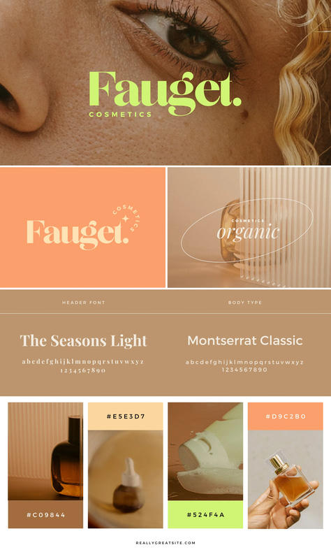 GlowBurst Beauty Brand Identity Board - Premium Business Branding Style Templates for Commercial Success