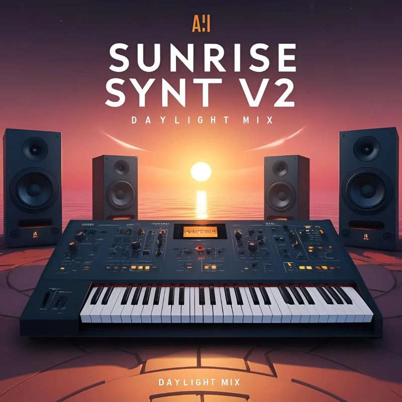 AI Sunrise Synth V2 Daylight Mix - Cinematic AI Electronic Synth Music for Creative Projects and Media Production
