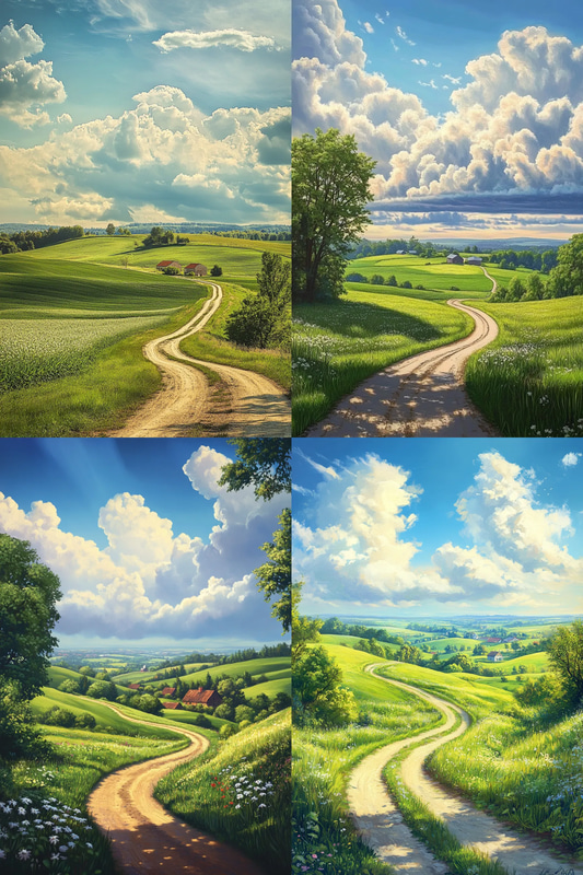 Summer Countryside - Serene Landscape Art for Relaxing and Inspiring Spaces