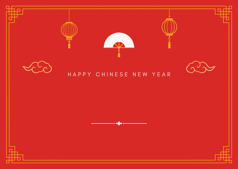 Traditional Chinese New Year Greeting - Elegant Festive Invitation for Seasonal Celebrations and Cultural Gatherings