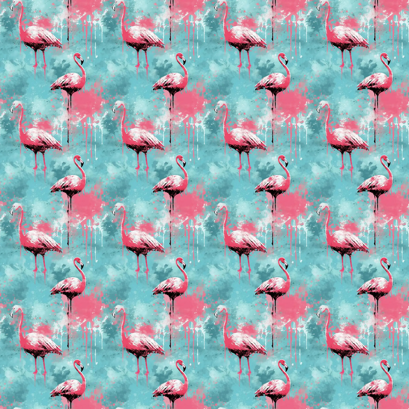 Tropical Flamingo Sunset Patterns - Vibrant Wildlife Prints for Creative Projects and Home Decor