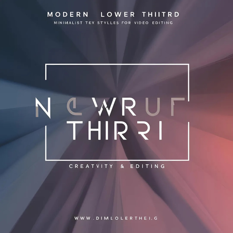Modern Lower Thirds Clean Text Set - Sleek Video Title Templates for Creators and Editors
